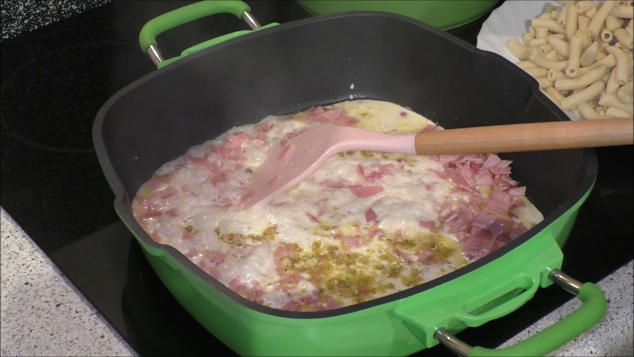 Käse- Schinken- Nudeln in der Pfanne gemacht - schnell und lecker