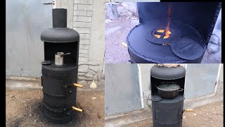 Super OVEN-POTLEY 2 in 1!!! From an old gas cylinder.DIY.