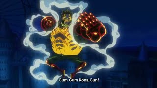 KING KONG GUN!!! Luffy vs Gold Tesoro| Gear Fourth