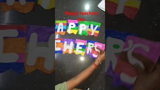 writing teacher day in bubble letters scene//Happy Teachers Day// #shorts