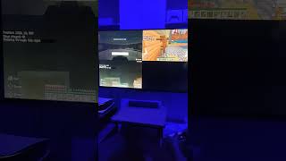 Minecraft split screen gameplay on PS5.