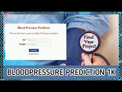 Blood Pressure Prediction Website 1k Using Sbp|Miniproject|Final Year Project|#bp#projects#website