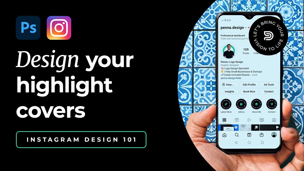How To Design Instagram Highlight Covers Using Adobe Photoshop | Instagram Design 101: Part 1/4
