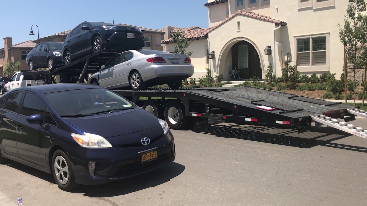 Open Car Carrier Truck Drop Off Location, ABC Auto Shipping - YouTube