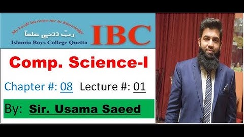 ICS | 1st Year | Computer Science | Lecture No 1 | Chapter No 8 (Word Processing) | Sir Usama Saeed