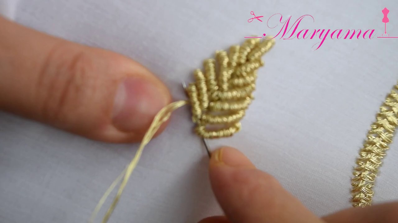 تعلمي الطرز الرباطي بالصم من الصفر 6 غرزة الدويدات Embroidery for Beginners