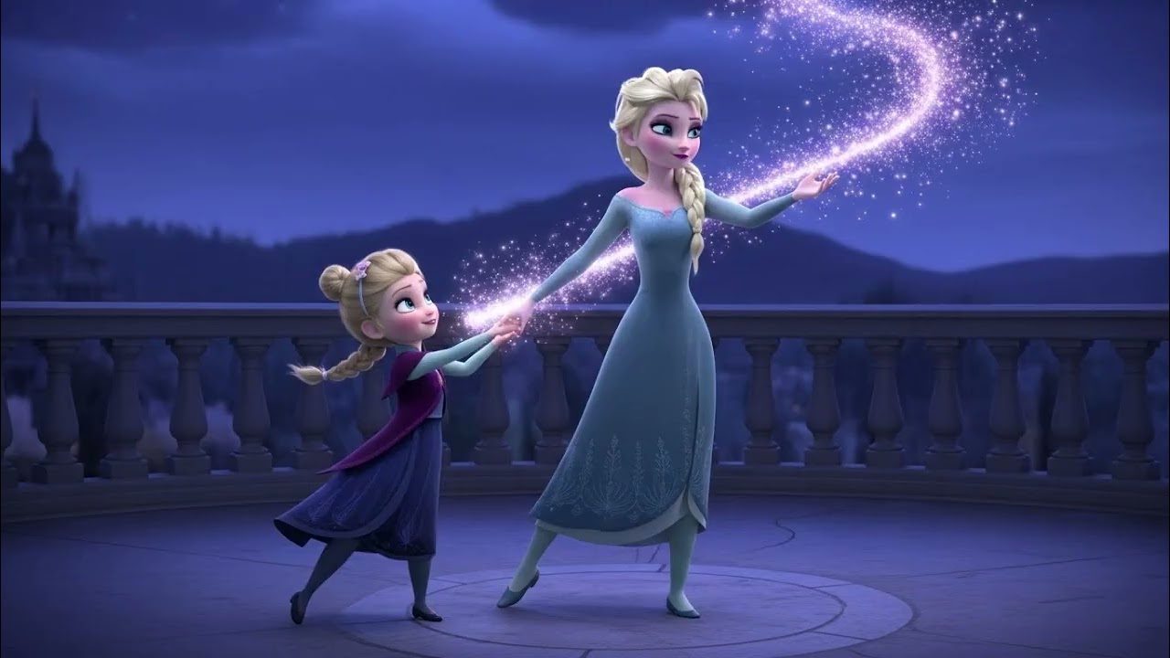 Принцесса Эльза из мультфильма «Холодное сердце» танцует со своей дочерью ❄️👑