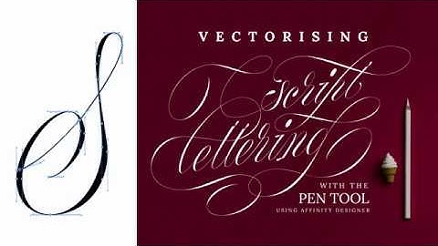 Pen Tool for Lettering: Vectorising scripts with the pen tool using Affinity Designer