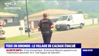 Feux en Gironde: la police évacue le village de Cazaux
