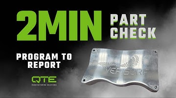 Two Minute Part Check Using Verisurf and a CMM Machine.