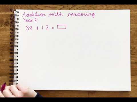 Addition with renaming - adding two 2-digit numbers (Year 2)