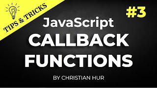 Famous JavaScript Tips & Tricks #3:  How and Why Callback Functions Are Used in JavaScript. Profile