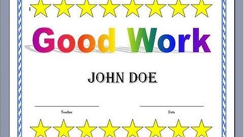 Making A Certificate With Word 2003