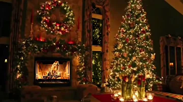 Christmas Crackling Fire Sounds Christmas Fireplace Scene Christmas Ambience Snowfall 8 hours