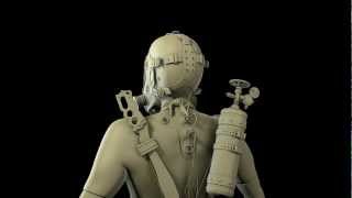 Blender 3d character model turntable