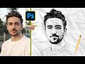 Cómo crear EFECTO DIBUJO con PHOTOSHOP ✏️ | RicardoRic (tutorial photoshop)