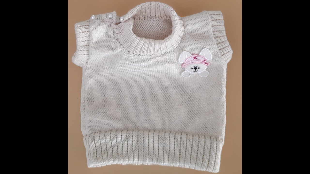 trico a maquina  colete 3 a 4 meses parte 1