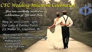 CFC Catholic Wedding Milestone Anniversary Celebration 2015 CFC Catholic Wedding Milestone Anniversary Celebration 2015