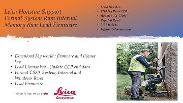 Leica CS20 Captivate: Loading License key and Firmware