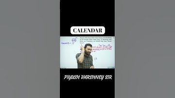#calendar #reasoning #reasoningbypiyushvarshney #ssc #upsc