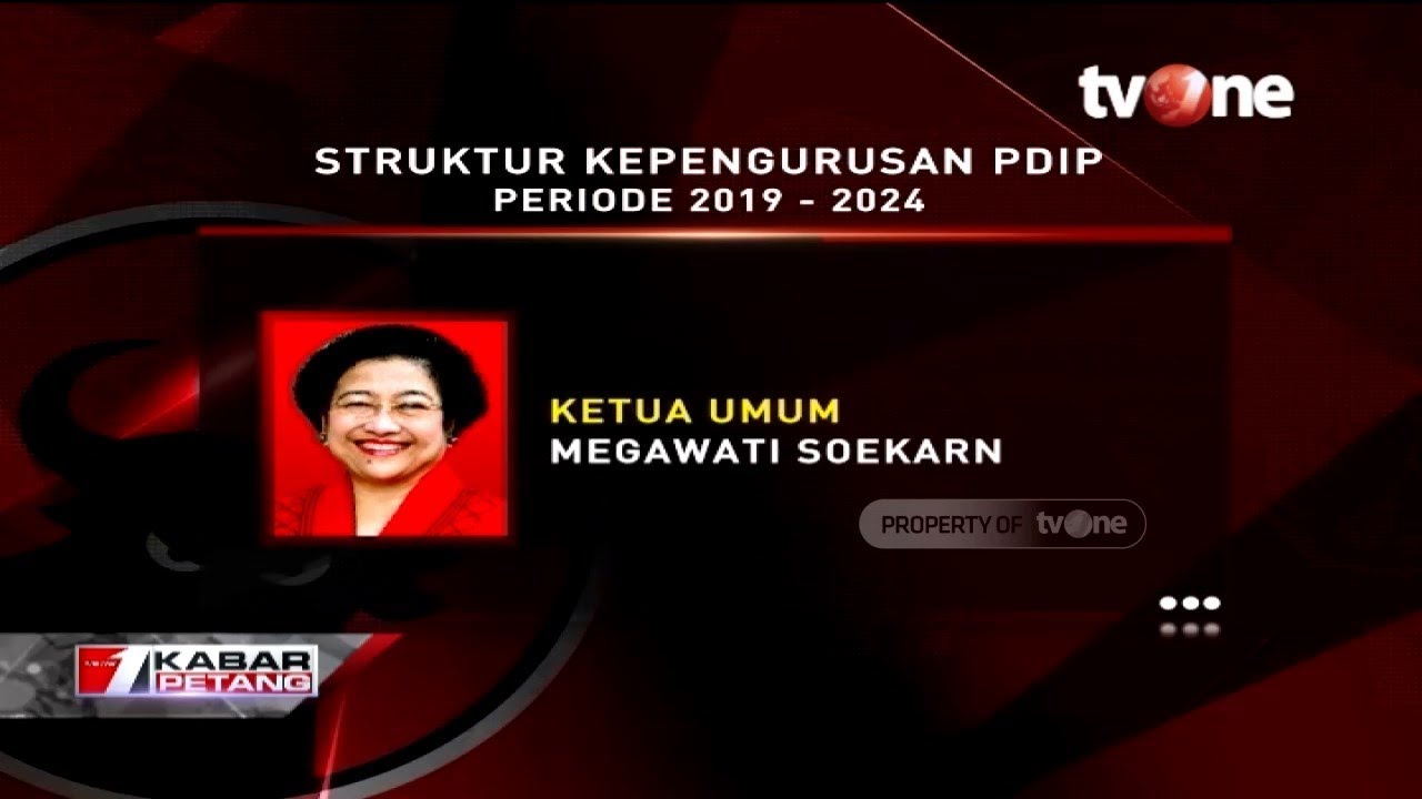 tv one live streaming free Tak Banyak Berubah, Ini Struktur Kepengurusan PDI-P Periode 2019-2024