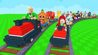 พี่เอกพี่ฝน พาเพื่อน brainrot นั่งรถไฟขยวนยาวมาก 🚂 - Robl...