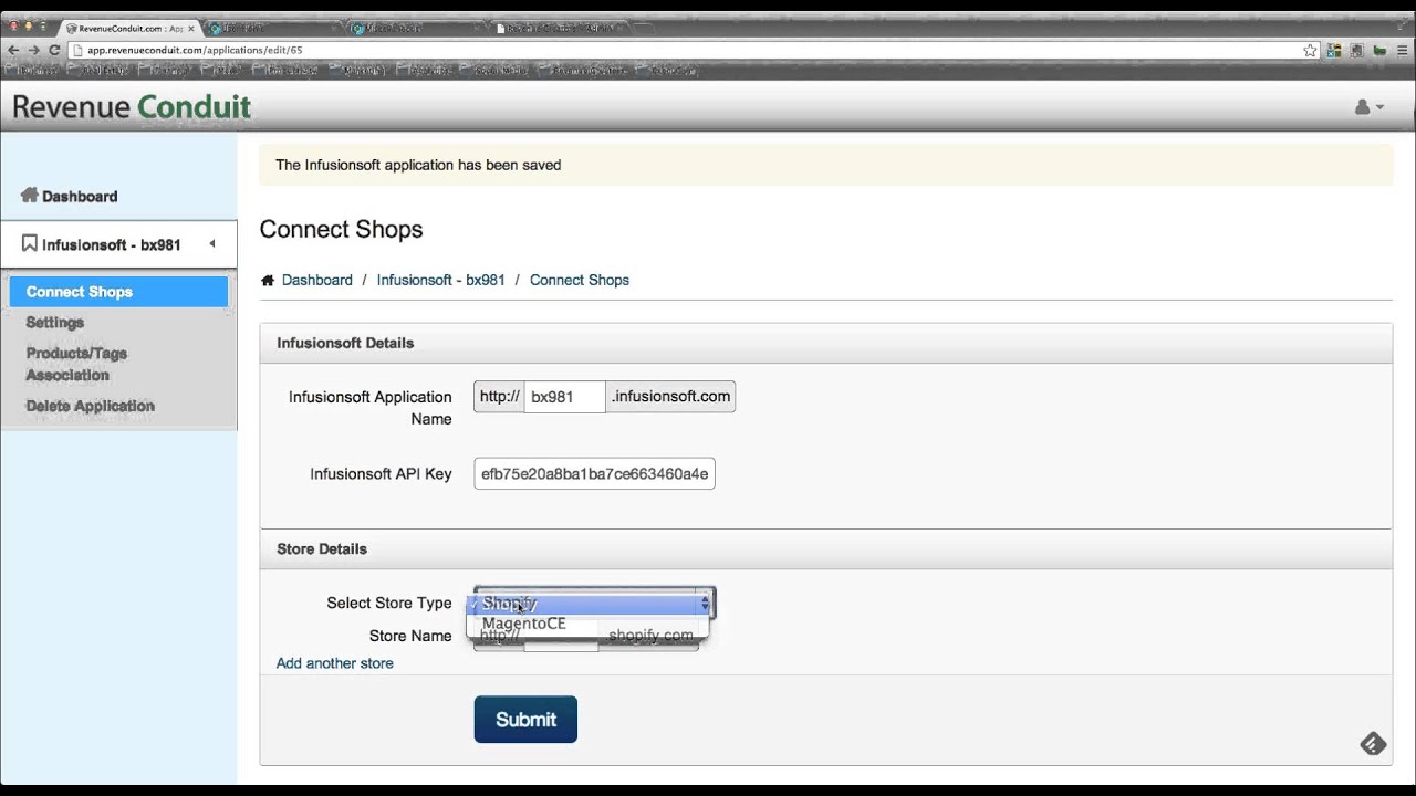 Connect Infusionsoft and Shopify with Revenue Conduit YouTube