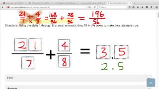 095.1 Fraction/Decimal Open Middle Problem Profile