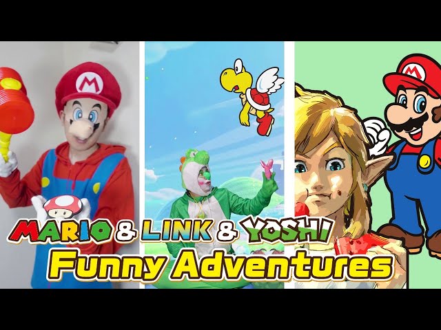 The Funny Adventures of Mario & Link ＆ Yoshi 🤣 ＃4448 - YouTube