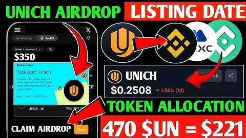 🔥Unich Kyc Verification 😱Unich Airdrop New Update || Unich Airdrop Listing Date || Un Token Ratio