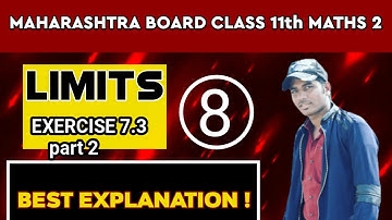 Limits Exercise 7.3 Part 2 Class 11 Maths 2 Maharashtra board New syllabus by CHETAN Chaudhari sir