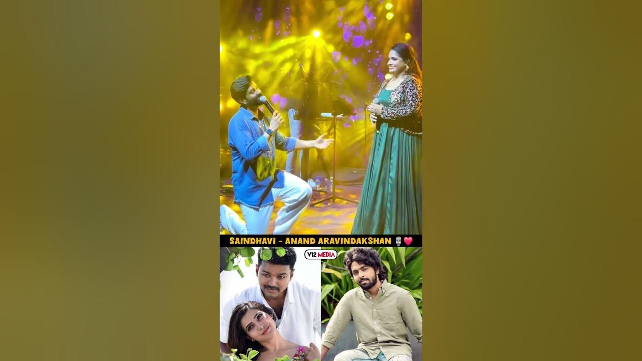 🎤❤️✨ Singers Saindhavi and Anand Aravindakshan #enjeevan #stageperformance #gvprakash #theri #music