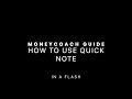 How to use quick notes  moneycoach app guide