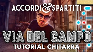 VIA DEL CAMPO Tutorial Chitarra - Fabrizio De Andrè