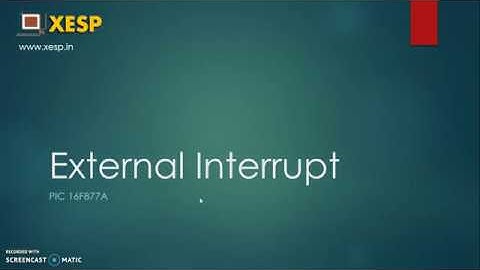 External interrupt PIC16f877a