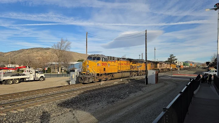 Union Pacific ZLCLT at Tehachapi Depot Museum with UP #5909, #6606, #5345, and #5792