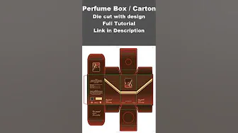 Perfume box Mock up | Design | full video link in Description #graphicdesign #diecut #short