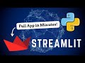Streamlit Tutorial: Build Python Apps in less than a day