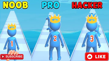 NOOB vs PRO vs HACKER  in CrowdBattle3D #crowdbattle3d #games #mrgames