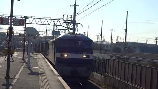 JR貨物 EF210-16号機（岡山）＋コキ26両　貨物列車1091レ（約4時間遅れ） 2020.12.06
