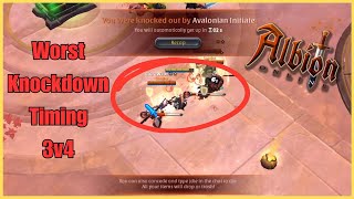 Knocked down at worst timing in Ava Roads | Albion Online EU Server