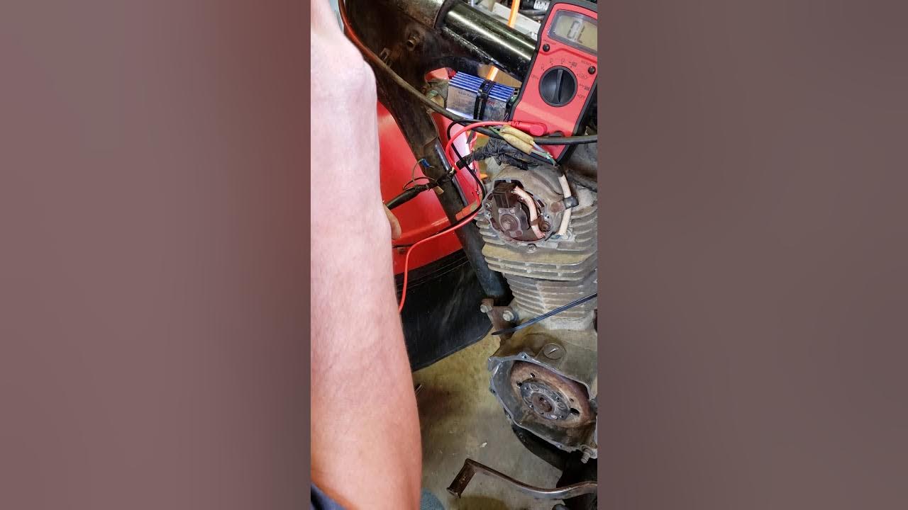 Testing ignition coil big red Honda 3wheeler 200cc 1983 multimeter