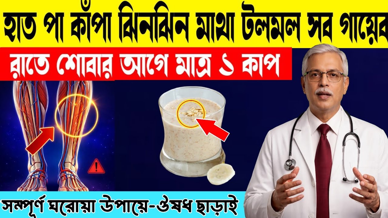 হাত-পা কাঁপা ও ঝিনঝিন করা দূর করার ঘরোয়া পানীয় | Remedy for Hand-Foot Numbness & Dizziness