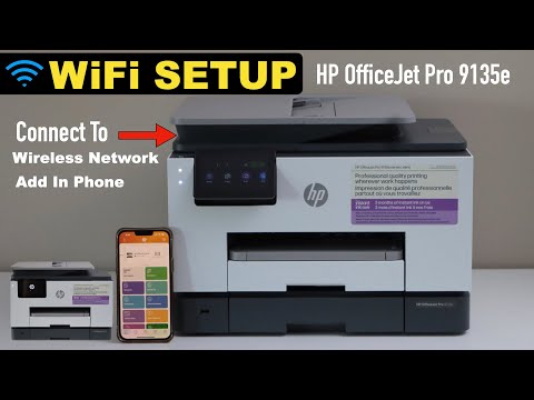 HP OfficeJet Pro 9135e WiFi Setup, Connect To Wireless Network in 1 Minute & Add in iPhone.