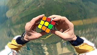 Solving a Rubik's Cube in Freefall | Skydiving