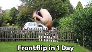 I Learnt To Front flip In 24 Hours!