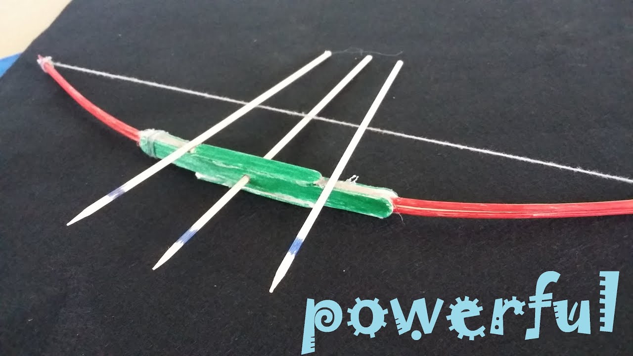 how to make a powerful bow using popsicle sticks and