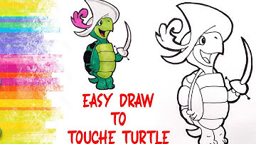 How to easy draw a Touche Turtle / easy and beautiful drawing #faraazfundraw