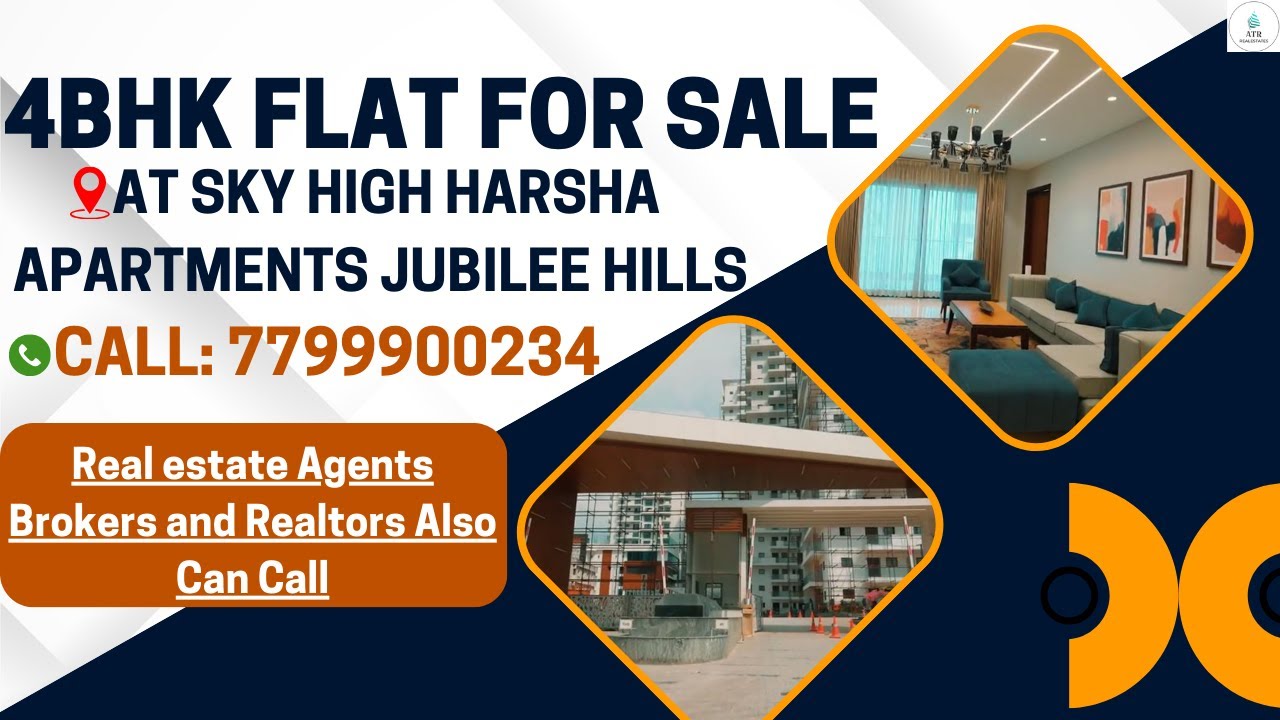 4Bhk For Sale At Sky High Harsha Apartments Jubilee Hills Realestate Agents/Brokers Call:7799900234.