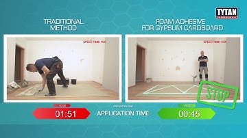 Foam Adhesive for Gypsum Cardboard – Triple your speed